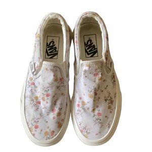 Vans vintage floral slip ons